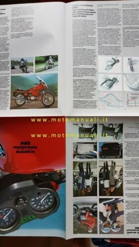 BMW produzione moto modelli 1984 depliant originale ITALIANO brochure