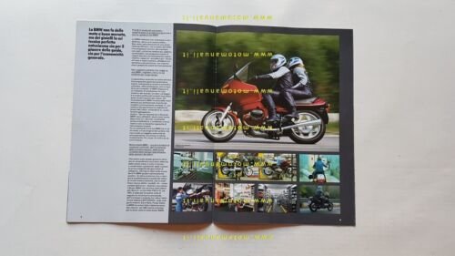 BMW produzione moto modelli 1985 depliant originale ITALIANO brochure
