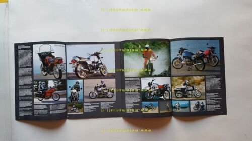 BMW produzione moto modelli 1985 depliant originale ITALIANO brochure