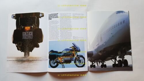 BMW produzione tutti modelli moto 1986 depliant originale ITALIANO brochure