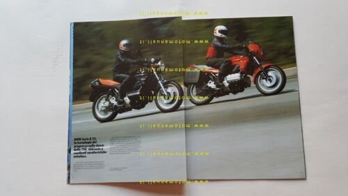 BMW produzione tutti modelli moto 1986 depliant originale ITALIANO brochure