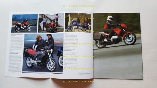 BMW produzione tutti modelli moto 1986 depliant originale ITALIANO brochure