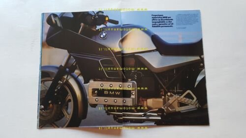 BMW produzione tutti modelli moto 1986 depliant originale ITALIANO brochure