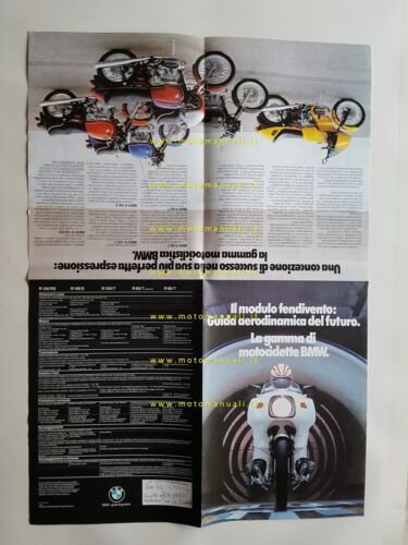 BMW R 100 RS - produzione modelli 1978 depliant originale …
