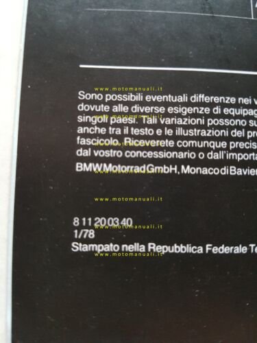 BMW R 100 RS - produzione modelli 1978 depliant originale …