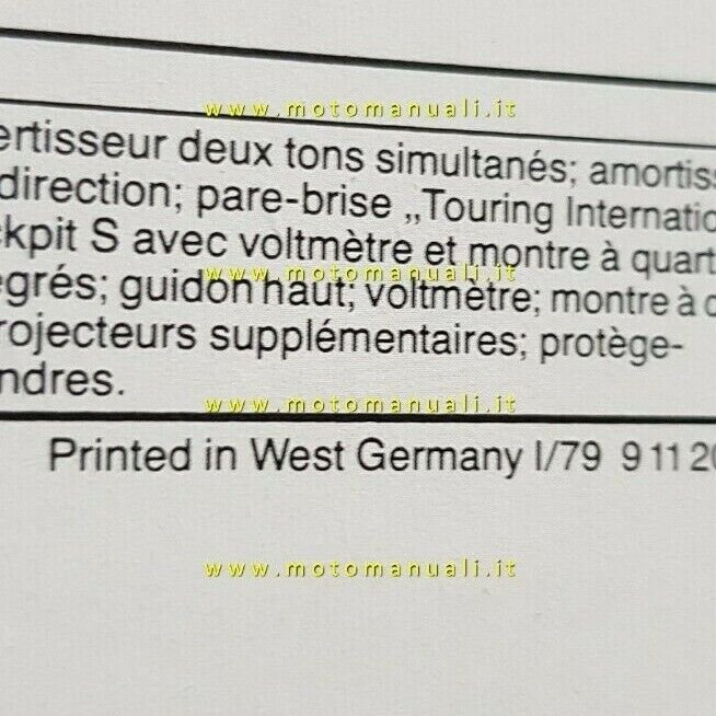 BMW R 100 RS RT S R 80/7 1979 depliant …