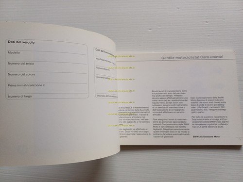 BMW R 1100 RT - R 1100 RS 1995-96 manuale …