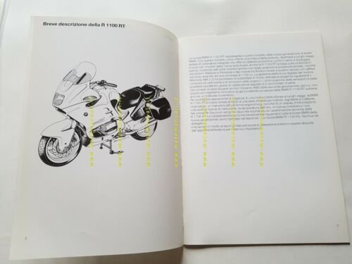 BMW R 1100 RT 1995 dettagli tecnici opuscolo personale interno …