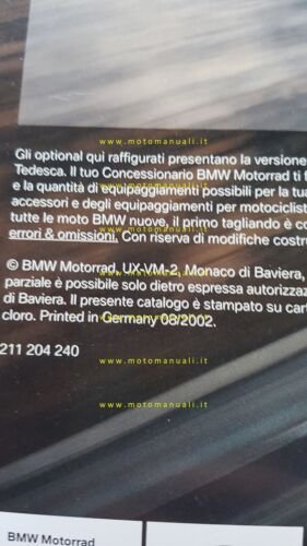 BMW R 1100 S 2002 depliant italiano originale