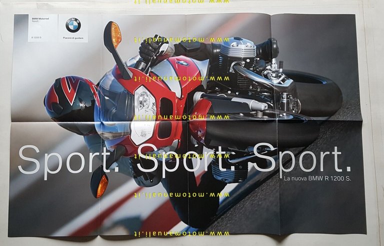 BMW R 1200 S 2005 depliant poster italiano originale