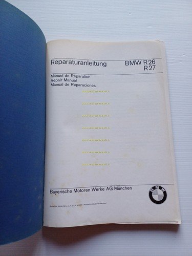 BMW R 26 - R 27 1966 manuale officina riparazione …