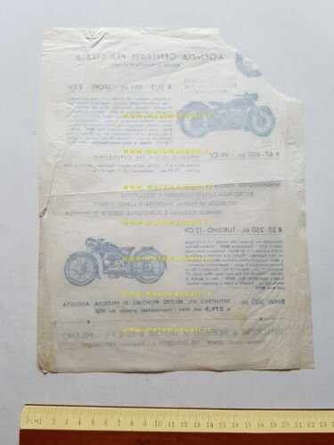 BMW R 51/3 - R 25 depliant originale ITALIANO