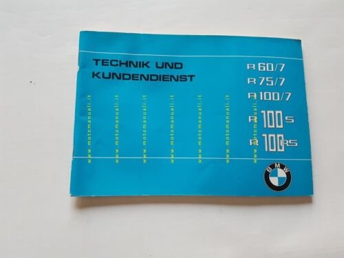 BMW R 60-75-100/7-R 100 RS -R 100 S 1976 manuale …