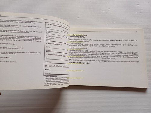 BMW R 80 GS - R 100 GS 1993-94 manuale …