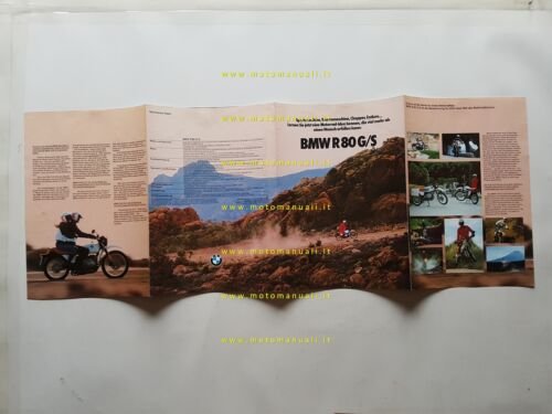 BMW R 80 GS 1a serie 1980 depliant originale tedesco