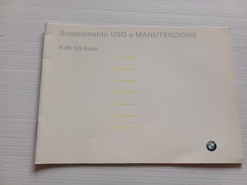 BMW R 80 GS BASIC 1996 opuscolo Supplemento italiano originale …
