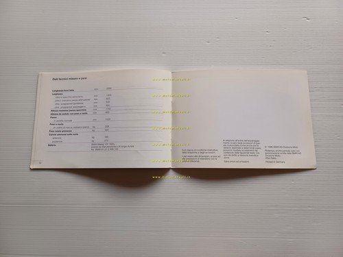 BMW R 80 GS BASIC 1996 opuscolo Supplemento italiano originale …