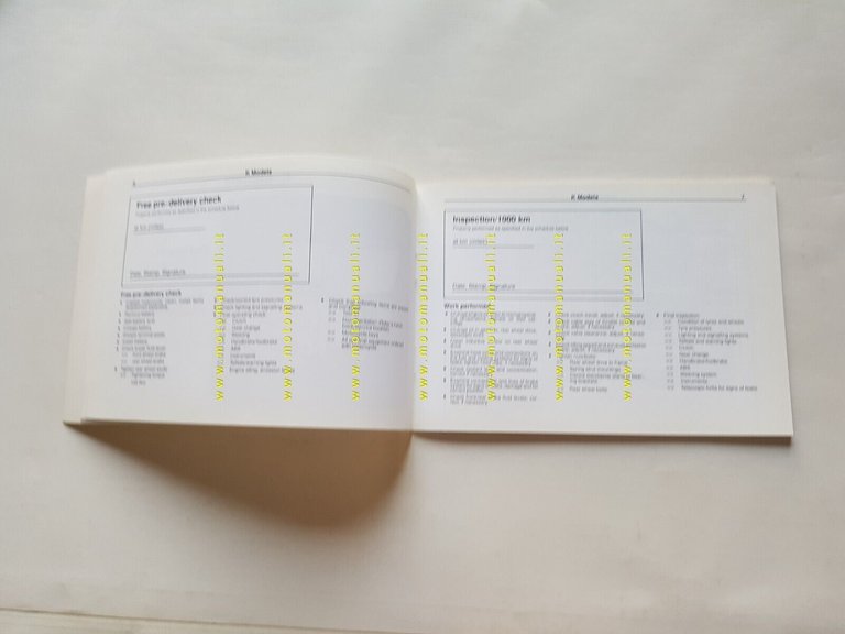 BMW serie K - serie Boxer SERVICE BOOKLET libretto tagliandi …