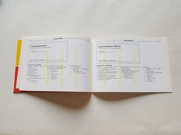 BMW serie K - serie Boxer SERVICEHEFT libretto tagliandi 1989 …