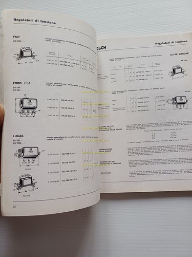 Bosch catalogo prodotti auto 1964 italiano originale
