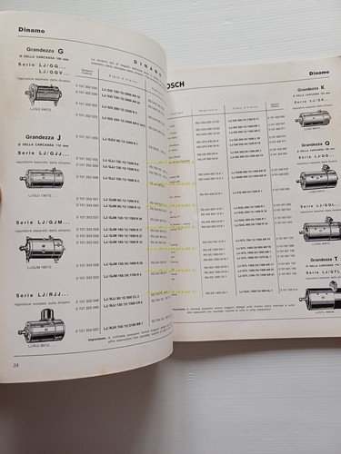 Bosch catalogo prodotti auto 1964 italiano originale