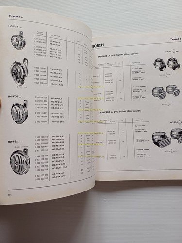 Bosch catalogo prodotti auto 1964 italiano originale