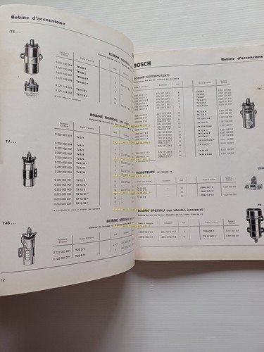Bosch catalogo prodotti auto 1964 italiano originale
