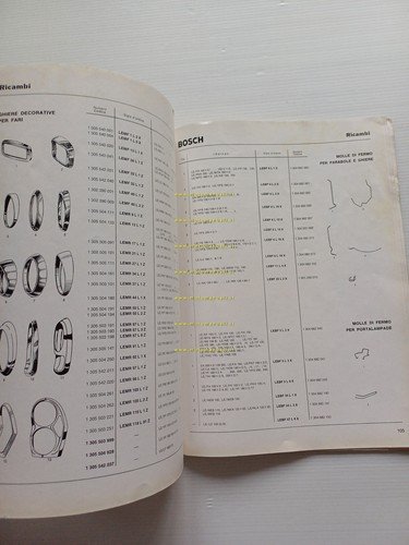 Bosch catalogo prodotti auto 1964 italiano originale