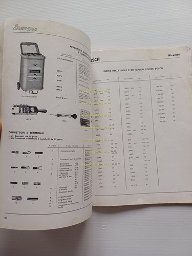 Bosch catalogo prodotti auto 1964 italiano originale