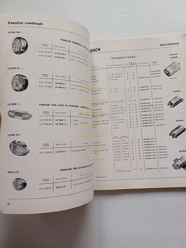 Bosch catalogo prodotti auto 1964 italiano originale