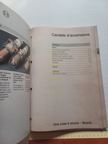 Bosch guida applicazione candele auto 1990-91 manuale catalogo originale