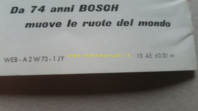 BOSCH produzione accessori autoradio auto 1960 depliant epoca originale brochure