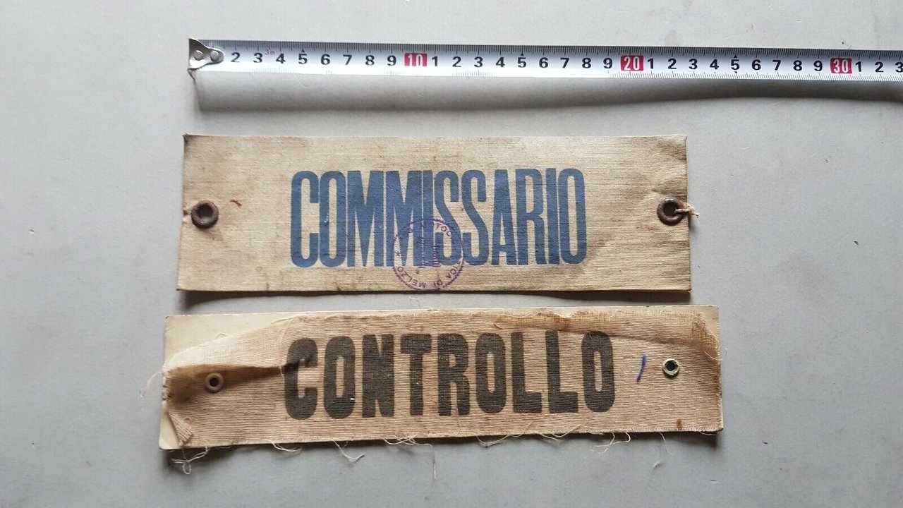 Bracciali Commissario - Controllo per gimkana anni 50 Moto Club …