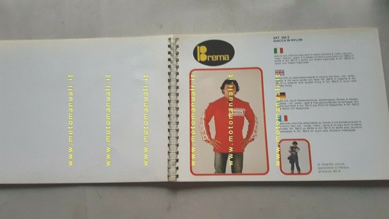 BREMA Catalogo Abbigliamento Fuoristrada anni 70 depliant originale brochure