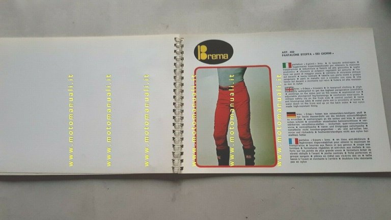 BREMA Catalogo Abbigliamento Fuoristrada anni 70 depliant originale brochure