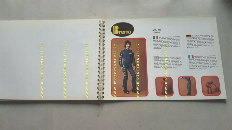 BREMA Catalogo Abbigliamento Fuoristrada anni 70 depliant originale brochure