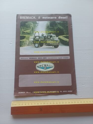 Bremach motocarro Diesel ND3 MRV depliant 1978 italiano originale