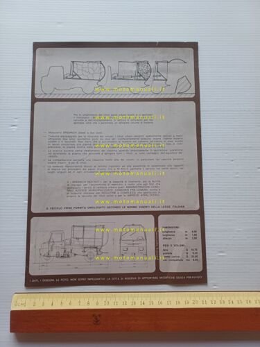 Bremach motocarro Diesel ND3 NUC Nettezza Urbana depliant 1978 italiano …