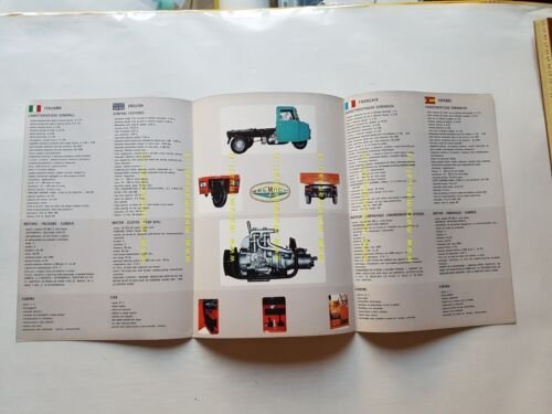 Bremach Motocarro ND3 1978 depliant originale ITALIANO 3 wheeler BROCHURE
