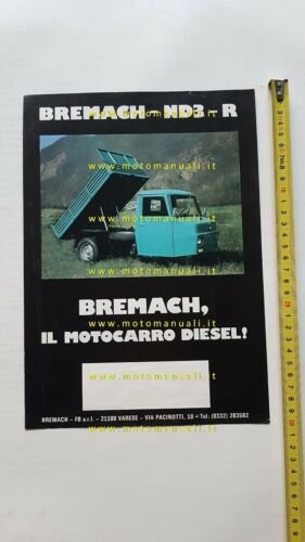 Bremach Motocarro ND3-R depliant originale anni 70 ITALIANO 3 wheeler …