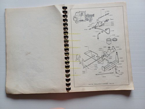 Bremach ND3 motocarro catalogo ricambi originale anni 70