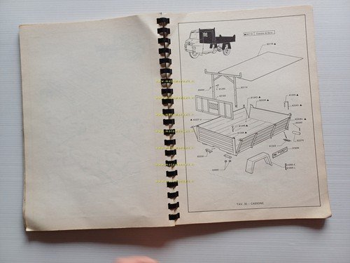 Bremach ND3 motocarro catalogo ricambi originale anni 70