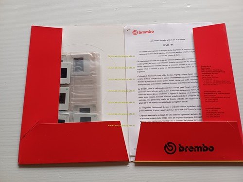 Brembo presentazione salone IFMA Colonia 1996 cartella stampa originale italiano