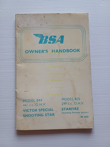 BSA 441 Victor Special B44 - 250 Starfire B25 1969 …