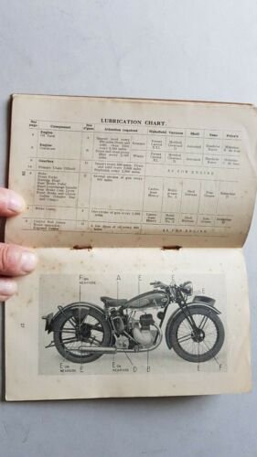 BSA B20-21-22 250 B23-24-25-26 350 1937 manuale uso moto TESTO …