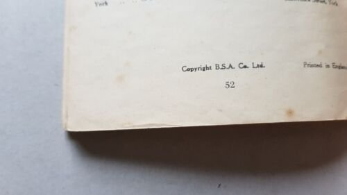 BSA B20-21-22 250 B23-24-25-26 350 1937 manuale uso moto TESTO …