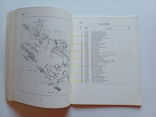BSA B25 Starfire 250 1970 catalogo ricambi Inglese originale