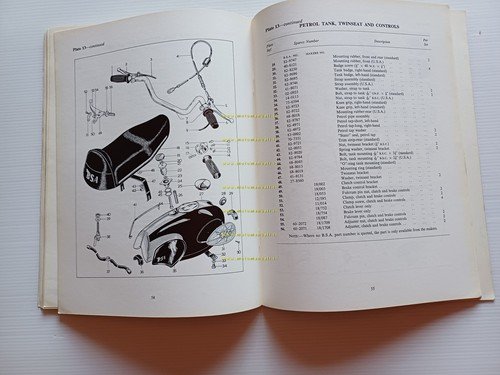 BSA B25 Starfire 250 1970 catalogo ricambi Inglese originale