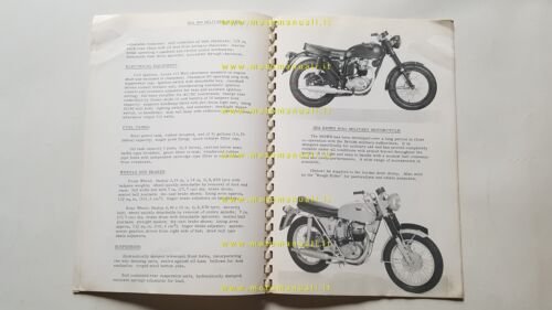 BSA catalogo produzione modelli 175-250-350-441-650 1968 depliant originale
