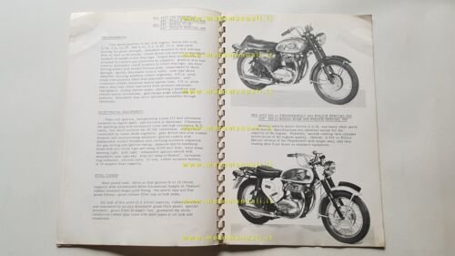 BSA catalogo produzione modelli 175-250-350-441-650 1968 depliant originale